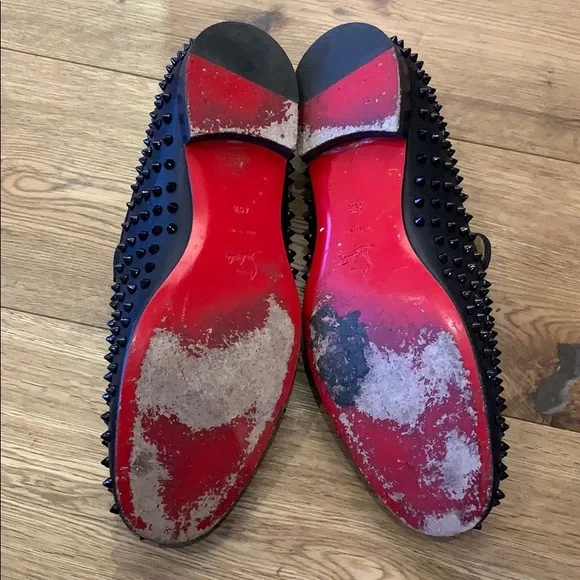 Christian Louboutin Black Spikes Casual Shoe - Picture 4 of 7